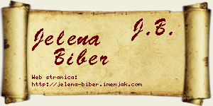 Jelena Biber vizit kartica